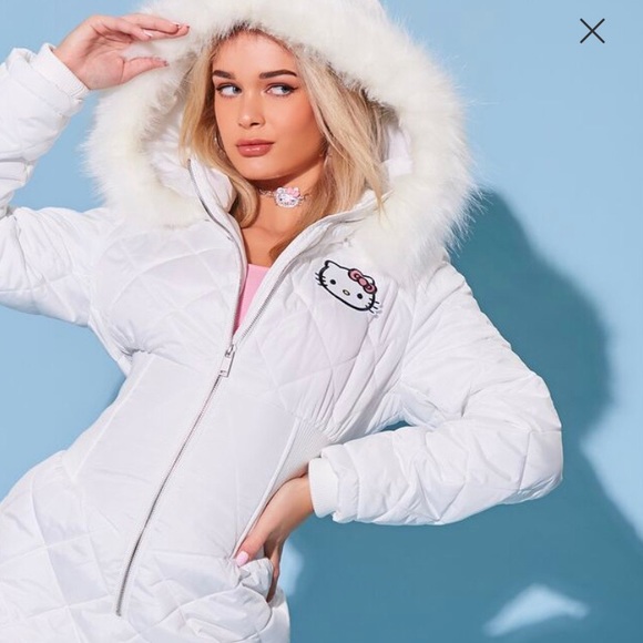 NWT Hello Kitty and Friends x Forever 21 Quilted Puffer Jumpsuit - Picture 1 of 6
